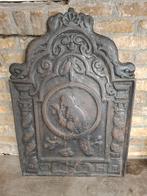 Antieke Louis XIV Haardplaat met Vogelmotief gietijzer, Antiek en Kunst, Ophalen of Verzenden