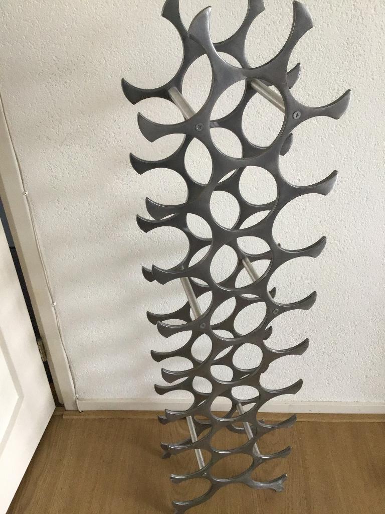 Aluminium wijnrek, Ophalen, Gebruikt, 25 flessen of meer, Metaal