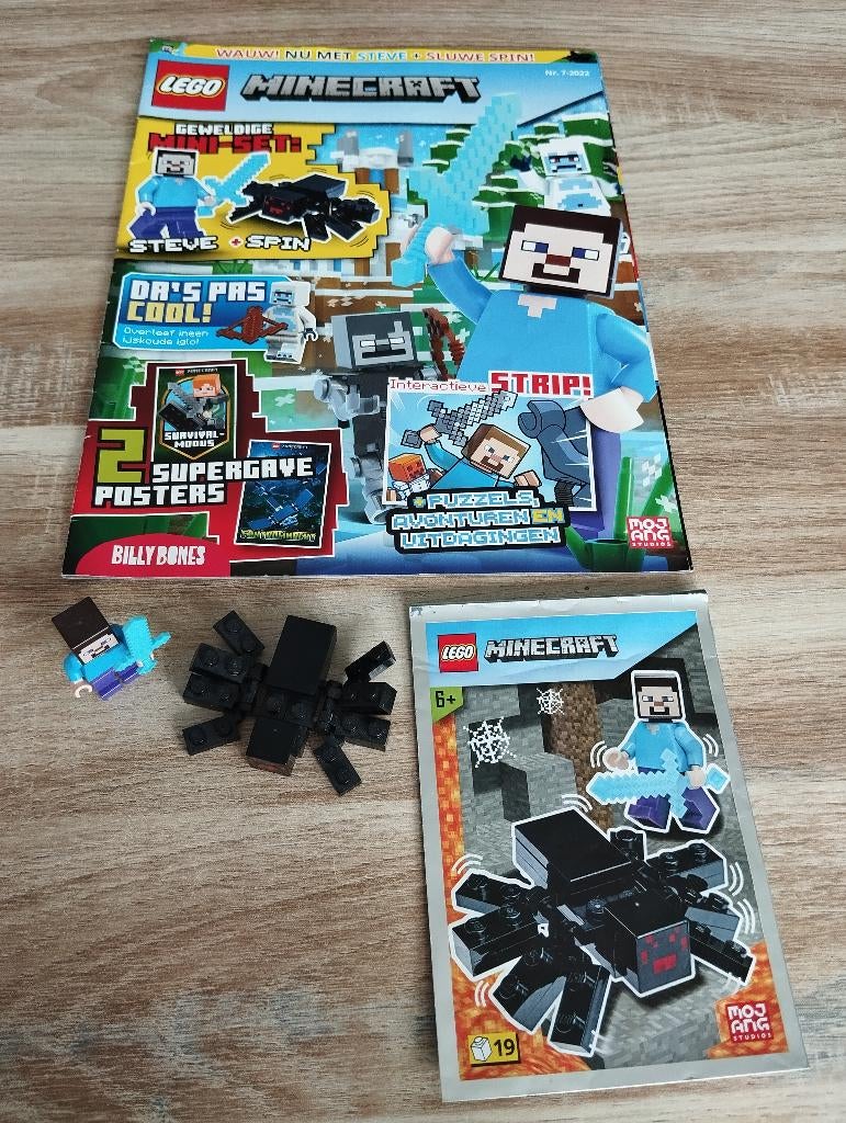 Lego Minecraft tijdschrift nr 7-2022 + Steve, spin, Kinderen en Baby's, Speelgoed | Duplo en Lego, Ophalen of Verzenden, Zo goed als nieuw