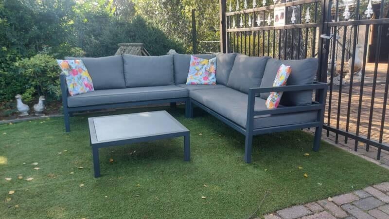 Mooi aluminium loungeset, Ophalen, Gebruikt, Aluminium