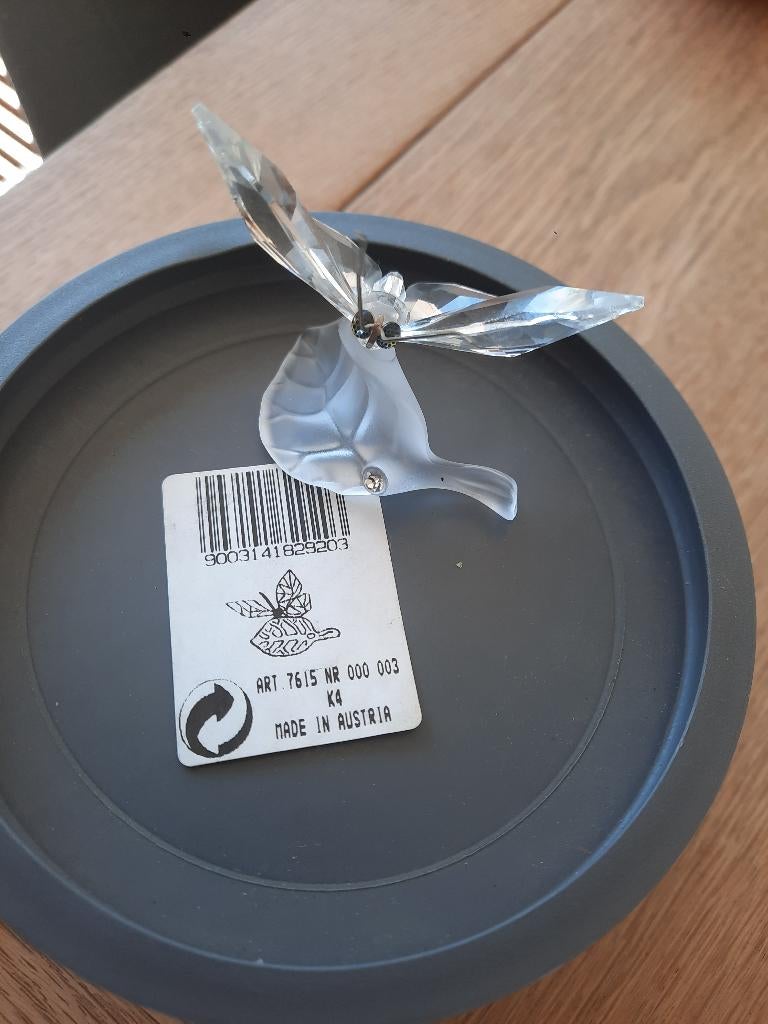 Swarovski. Vlinder met blad in box, Ophalen, Zo goed als nieuw, Figuurtje