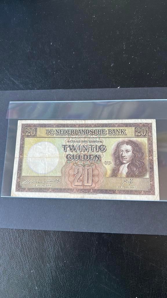 20 gulden 1945 stadhouder Willem lll, Ophalen of Verzenden, Los biljet