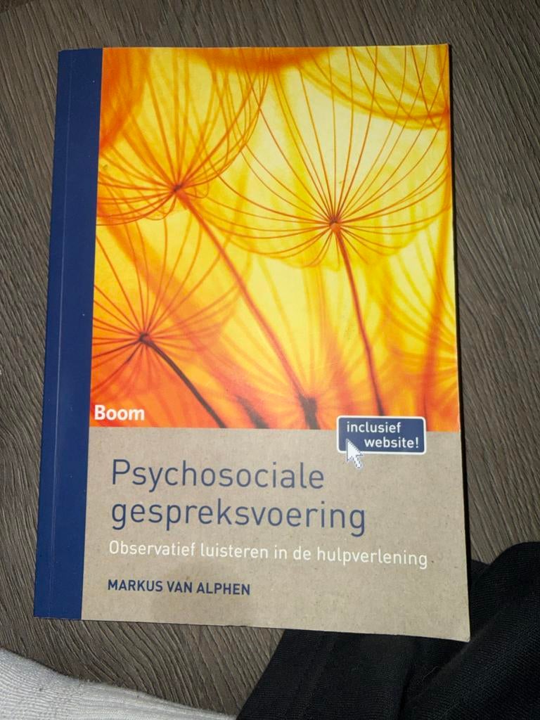 Psychosociale gespreksvoering - Markus van Alphen, Ophalen of Verzenden, Alpha, Zo goed als nieuw, HBO