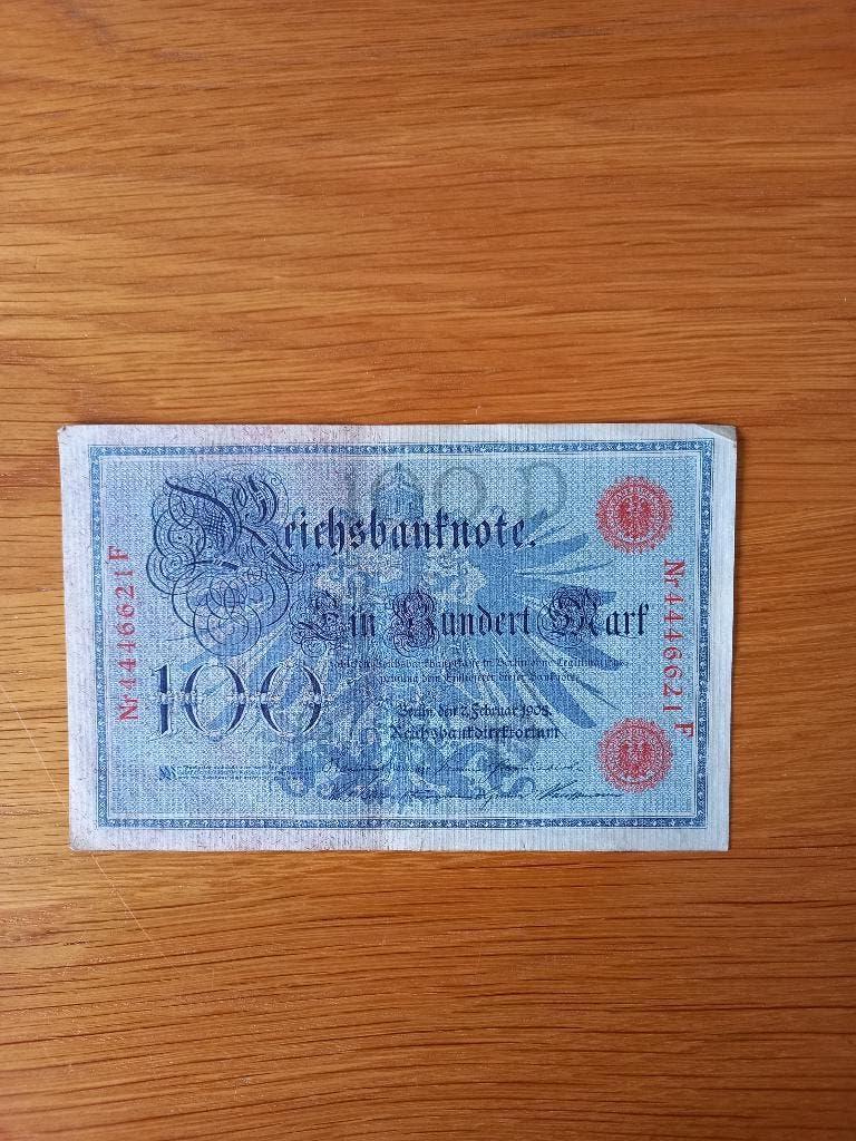 Reichsbanknote 100 Mark, Ophalen of Verzenden, Duitsland, Los biljet