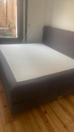 grijze ikea boxspring, Ophalen, Grijs, Tweepersoons, Zo goed als nieuw
