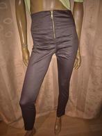 Bruine broek met rits aan de voorkant nieuwe pieces S/M, Maat 38/40 (M), Bruin, Nieuw, Ophalen of Verzenden