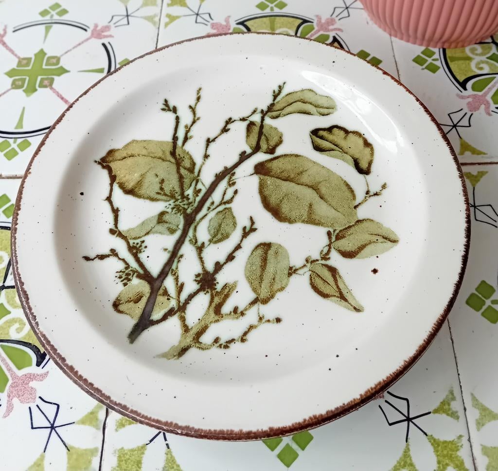 Vintage Stonehenge Greenleaves borden 18 cm, Ophalen of Verzenden