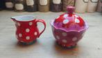 Oilily suiker- en melkstel rood met stippen, Ophalen of Verzenden