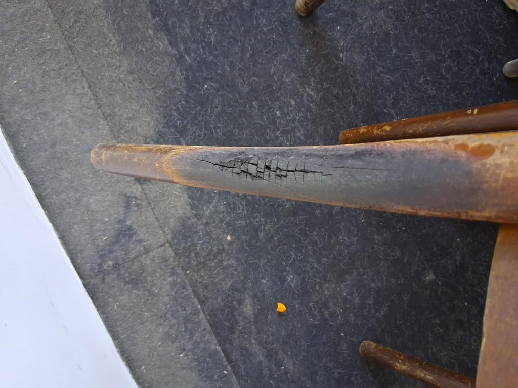 4 Bruin Cafe Mancave Houten stoelen, gebruikt, Ophalen