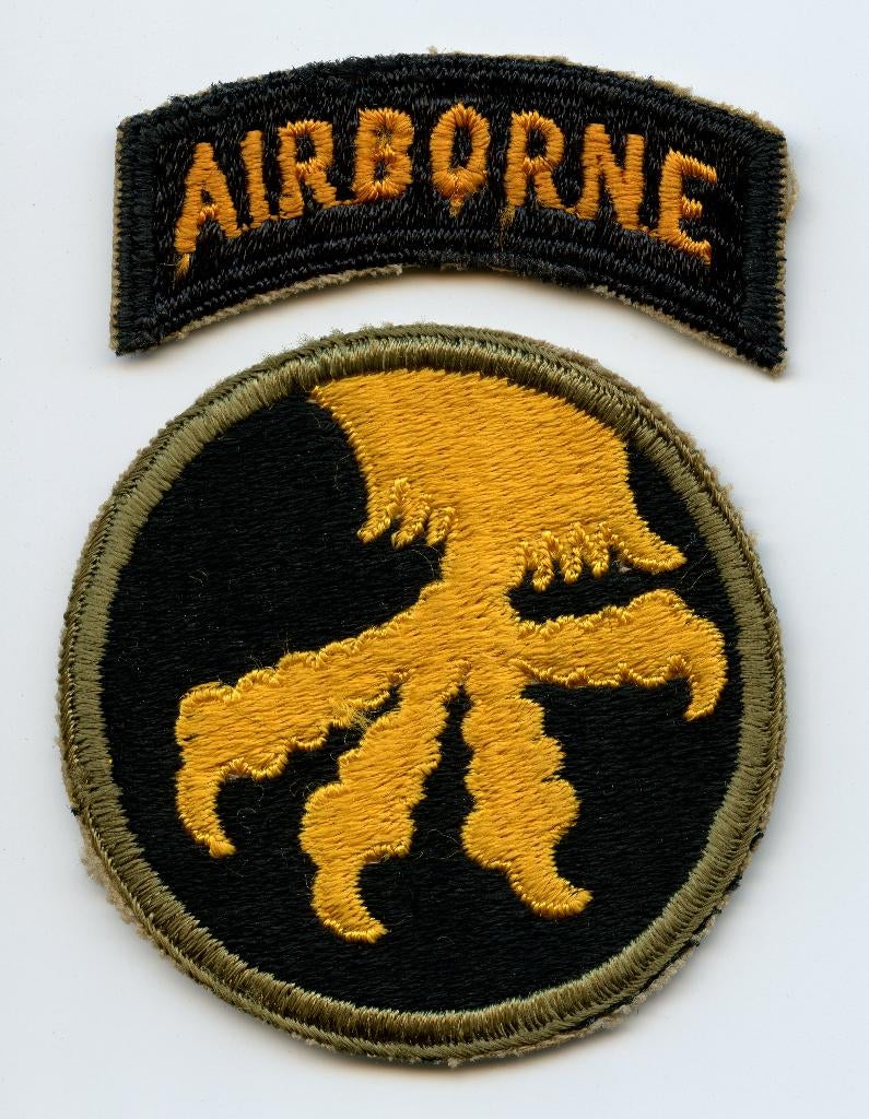 WO2 US 17th Airborne Division Patch, Ophalen of Verzenden, Landmacht, Amerika, Embleem of Badge