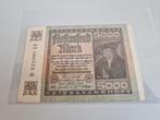 Duitsland 5000 Mark 1922, Ophalen of Verzenden, Duitsland, Los biljet