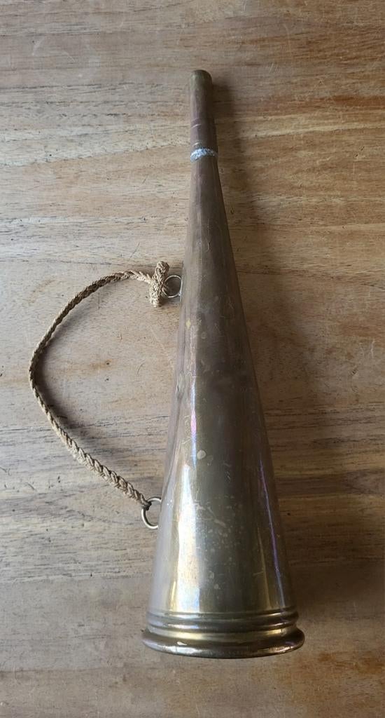 Oude koperen scheepshoorn, Ophalen of Verzenden, Gebruikt