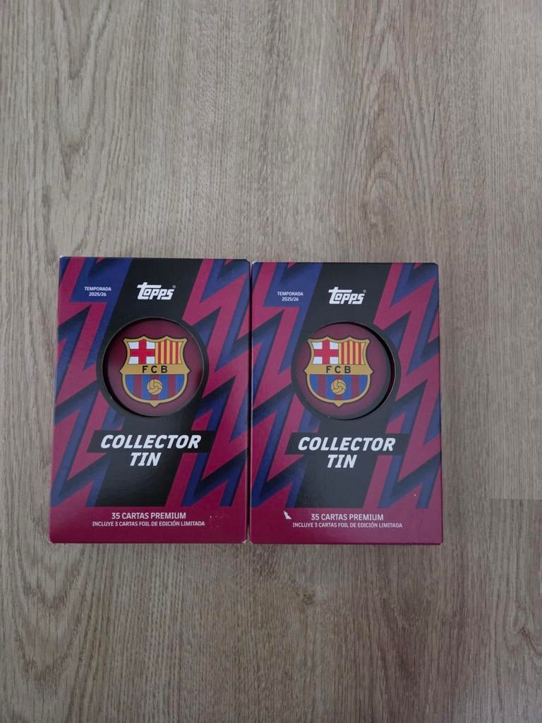 2 stuks Topps FC Barcelona Collectors Tin 2025 2026, Ophalen of Verzenden, Zo goed als nieuw