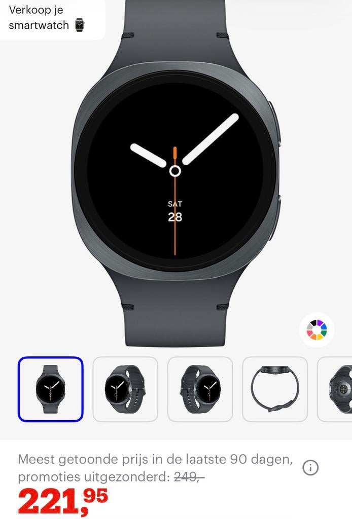 Nieuw! Samsung Galaxy Watch8 40mm-, Windows, Zwart, Nieuw, Ophalen of Verzenden