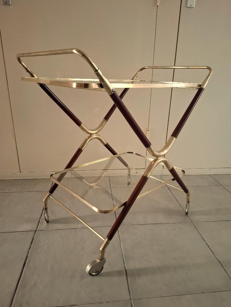 vintage serveerwagen bijzettafel cesare lacca design, Ophalen, Gebruikt