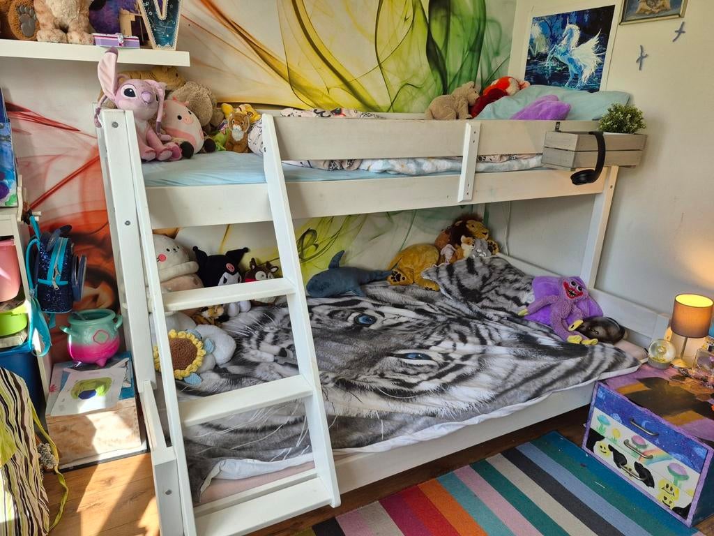 Stevig 3-persoons stapelbed - Ideaal voor kleine kamers, Ophalen, Gebruikt, 210 cm, Minder dan 160 cm