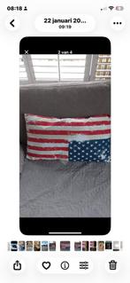 Amerikaanse vlag kussentjes, Ophalen of Verzenden, Zo goed als nieuw, Eenpersoons, Dekbedovertrek
