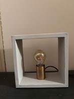 Grijze industriële tafellamp, Huis en Inrichting, Ophalen, Gebruikt, Metaal, Minder dan 50 cm