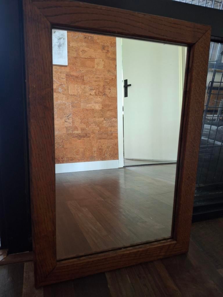 Spiegel met houten lijst rechthoek, Huis en Inrichting, Woonaccessoires | Spiegels, Minder dan 50 cm, Ophalen of Verzenden, Zo goed als nieuw