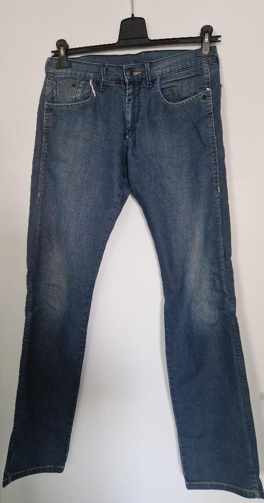 Spijkerbroek Hans Ubbink - maat 30-32 - blauwgrijs, Blauw, Ophalen of Verzenden, Gedragen, Overige jeansmaten