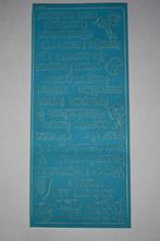 6 st. Scrapbook baby/jongen sierstickers blauw 8538, Ophalen of Verzenden, Nieuw, Kind, Overige typen