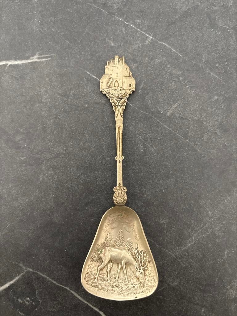 lepeltje met kasteel en hert - Vispoort harderwijk, Ophalen of Verzenden