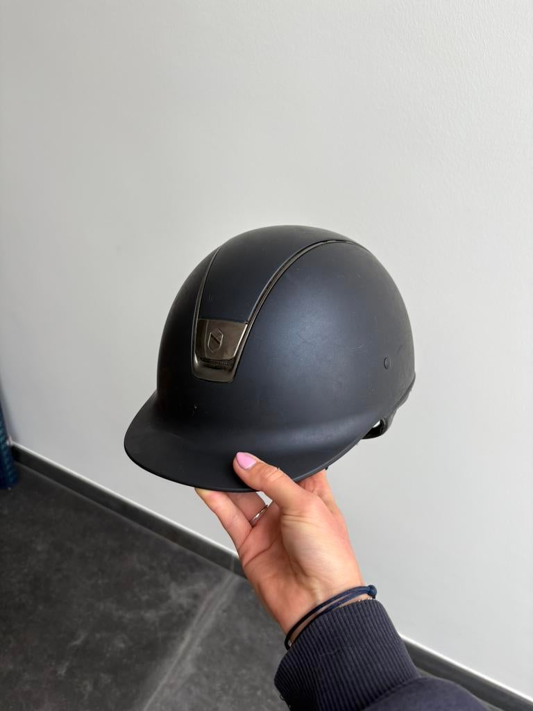 Samshield cap maat S blauw, Dieren en Toebehoren, Paardrijkleding, Gebruikt, Kinderen, Ophalen of Verzenden, Springen