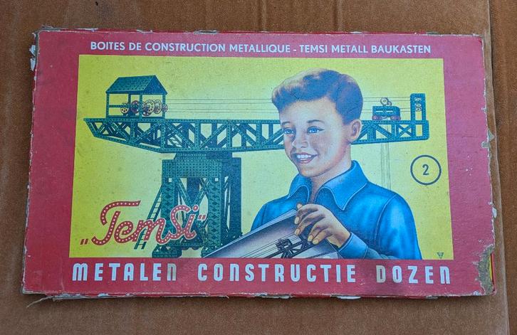 4 Temsi Meccano constructie dozen, Antiek en Kunst, Antiek | Speelgoed, Ophalen of Verzenden