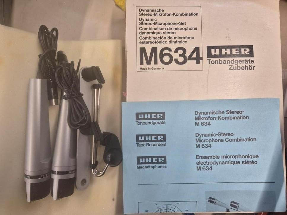 Vinrage Uher M634 dynamische stereo microfoon combinatie, Ophalen of Verzenden, ., ., .