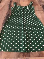 King Louie jurk groen met witte stippen - maat M, Kleding | Dames, Maat 38/40 (M), Verzenden, Zo goed als nieuw, Knielengte