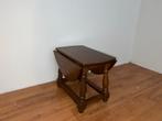 Vintage houten hangoortafel – inklapbare bijzettafel, Huis en Inrichting, Tafels | Bijzettafels, Ophalen, Minder dan 45 cm, Gebruikt