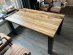 Eettafel - zwart/hout - 160x90x75cm, Ophalen, Gebruikt, 50 tot 100 cm, 150 tot 200 cm