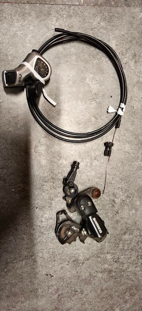 Shimano 7 speed shifter met derailleur, Sieraden, Tassen en Uiterlijk, Bedels, Ophalen of Verzenden, Overige materialen, Overige merken