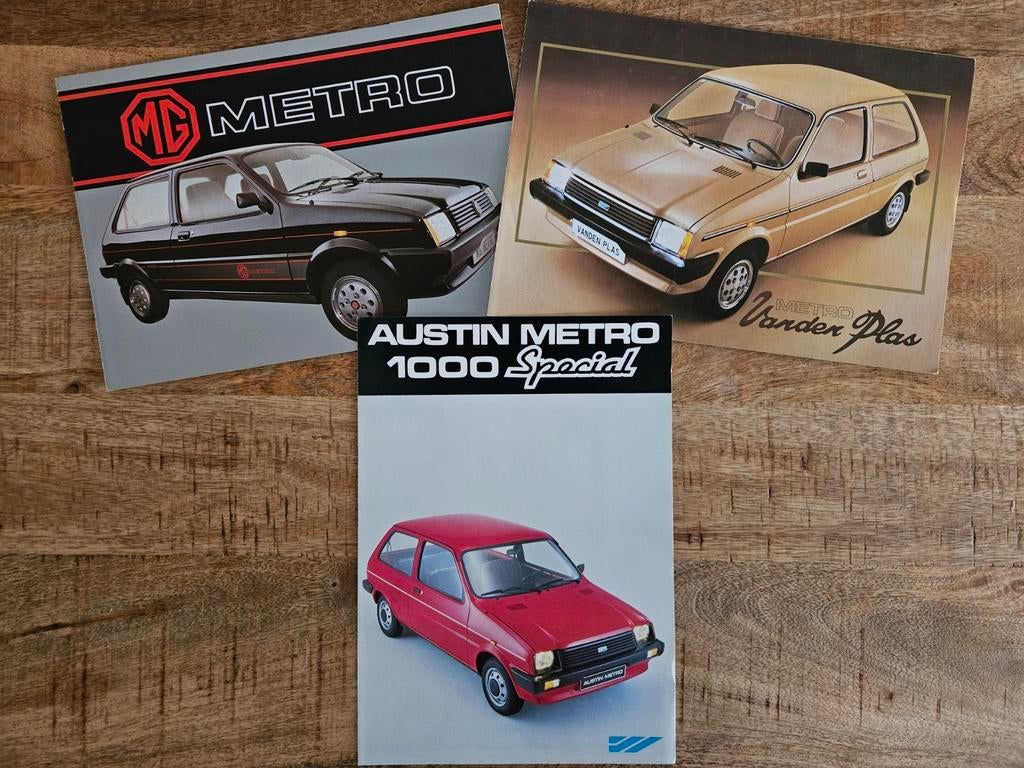 3 brochures Austin Metro, MG Metro, Ophalen of Verzenden, Zo goed als nieuw, Overige merken