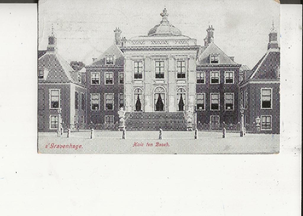 Den Haag Huis ten Bosch GR Drempt 25 juli 1907, Verzamelen, Ophalen of Verzenden, Voor 1920, Gelopen, Zuid-Holland