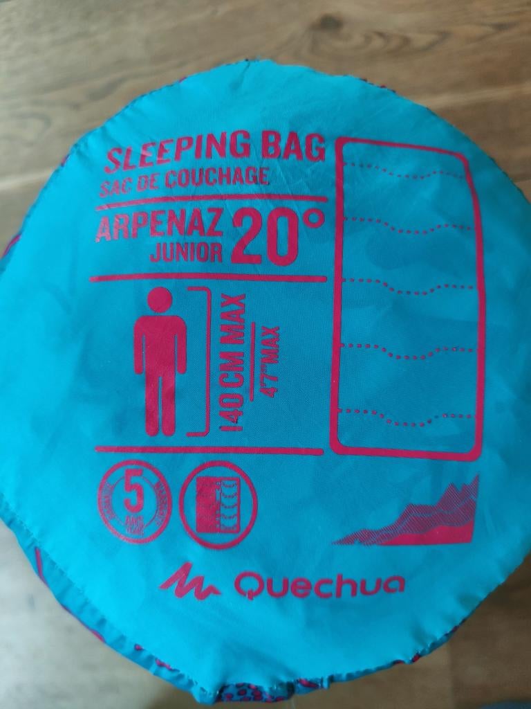 Quechua Arpenaz Junior Slaapzak 20C - Max 140 cm, Ophalen of Verzenden, Gebruikt