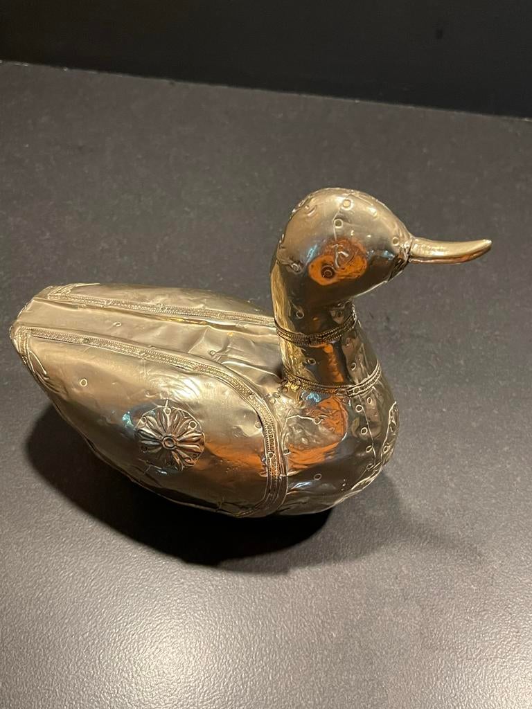 Vintage Aziatische Zilveren Eend Decoratie, Ophalen of Verzenden, Zilver