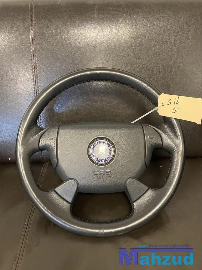MERCEDES SLK R170 W208 CLK Stuurwiel zwart stuur leer airbag, Gebruikt, Mercedes-Benz AG, Mercedes-Benz, Ophalen of Verzenden
