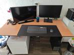Stevig bureau 160x80, Ophalen of Verzenden, In hoogte verstelbaar, Gebruikt