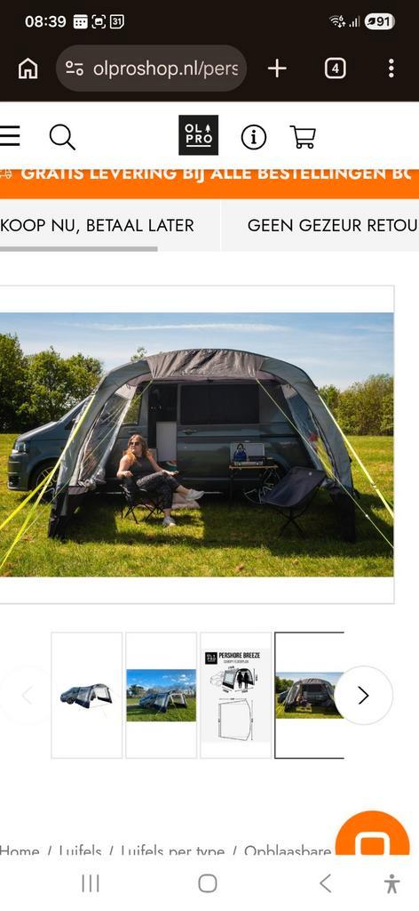 Luifel/ tent opblaasbaar, Caravans en Kamperen, Voortenten en Luifels, Gebruikt, Overige merken, Ophalen