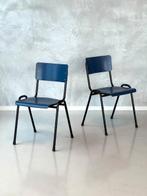 Retro eettafelstoelen nieuw zaalstoelen blauw prijs p/stuk, Jaren 60, Overige kleuren, NL, Ophalen of Verzenden