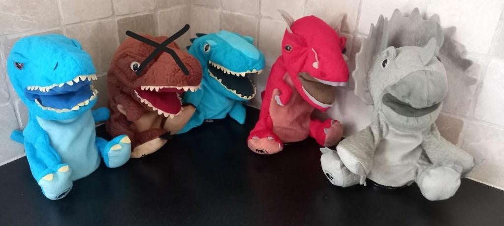 Handpop Jurrasic World 5 stuks, Ophalen of Verzenden, Zo goed als nieuw, Overige typen