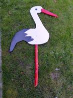 Houten ooievaar voor in de tuin, Ophalen of Verzenden