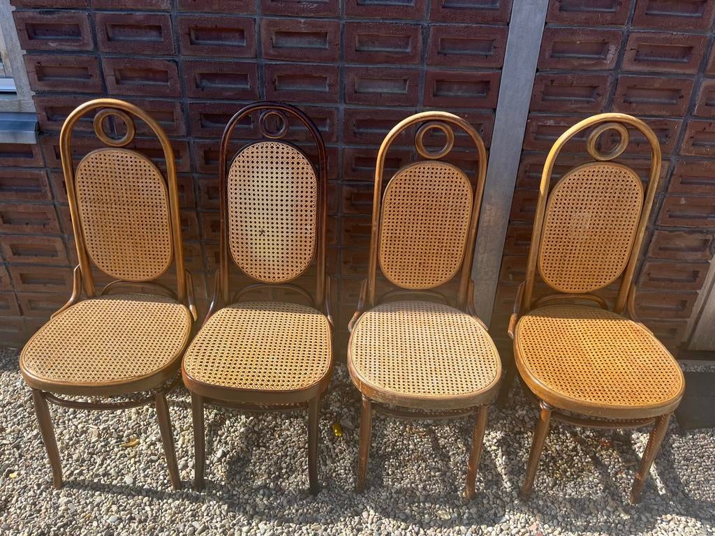 4 x Thonet (lange jan) stoel, Antiek en Kunst, Antiek | Meubels | Stoelen en Banken, Ophalen