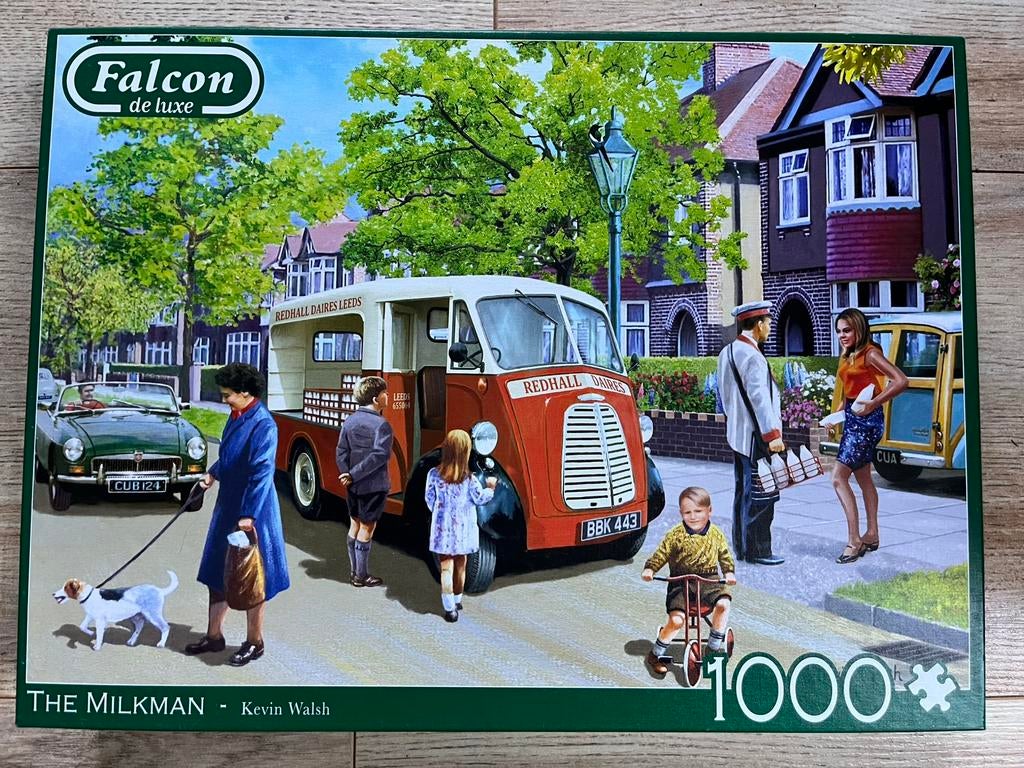 Falcon puzzel 1000 stukjes The Milkman, Ophalen of Verzenden, 500 t/m 1500 stukjes, Zo goed als nieuw