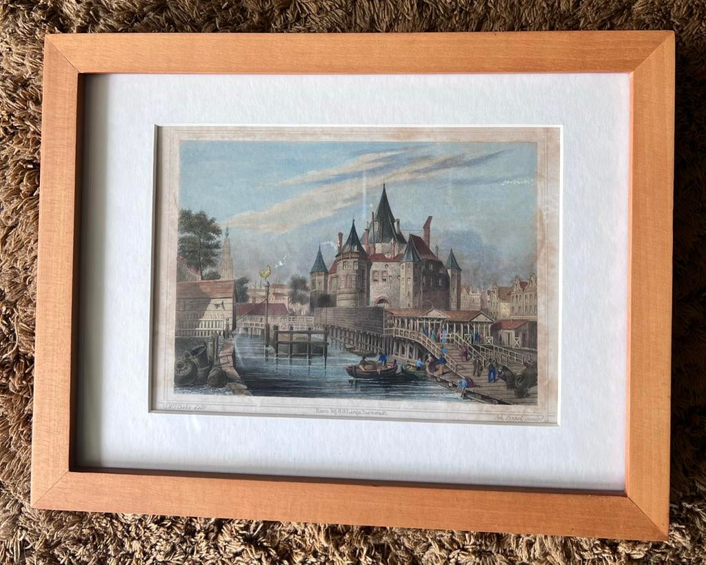 Staalgravure prent van Joh. Poppel en W.J. Cooke, Antiek en Kunst, Kunst | Etsen en Gravures, Ophalen of Verzenden