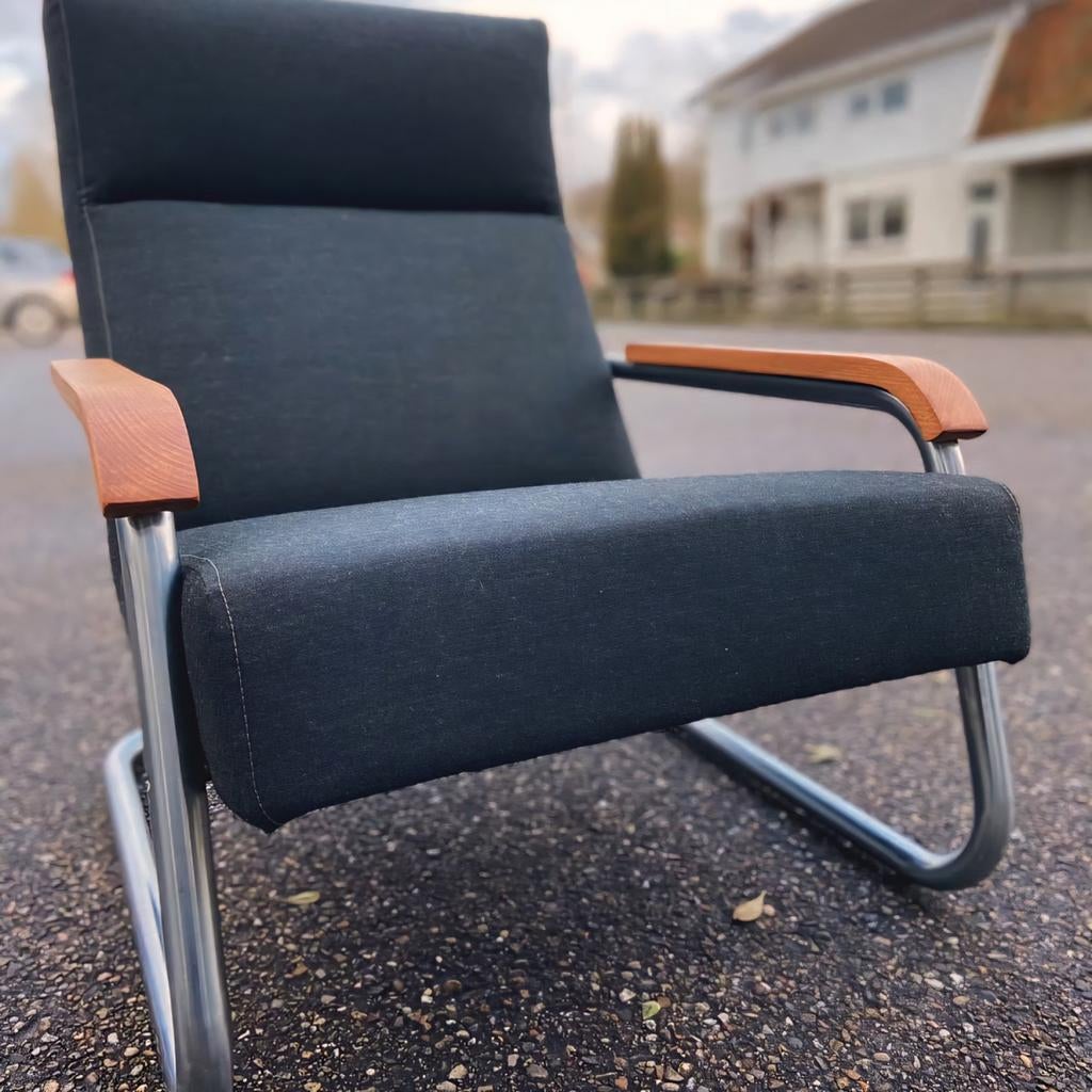 Gelderland 4750 | Fauteuil | Vintage | Donker groen, Info@andriesign.nl, Vintage design 1980 refurbished, 75 tot 100 cm, Ophalen of Verzenden