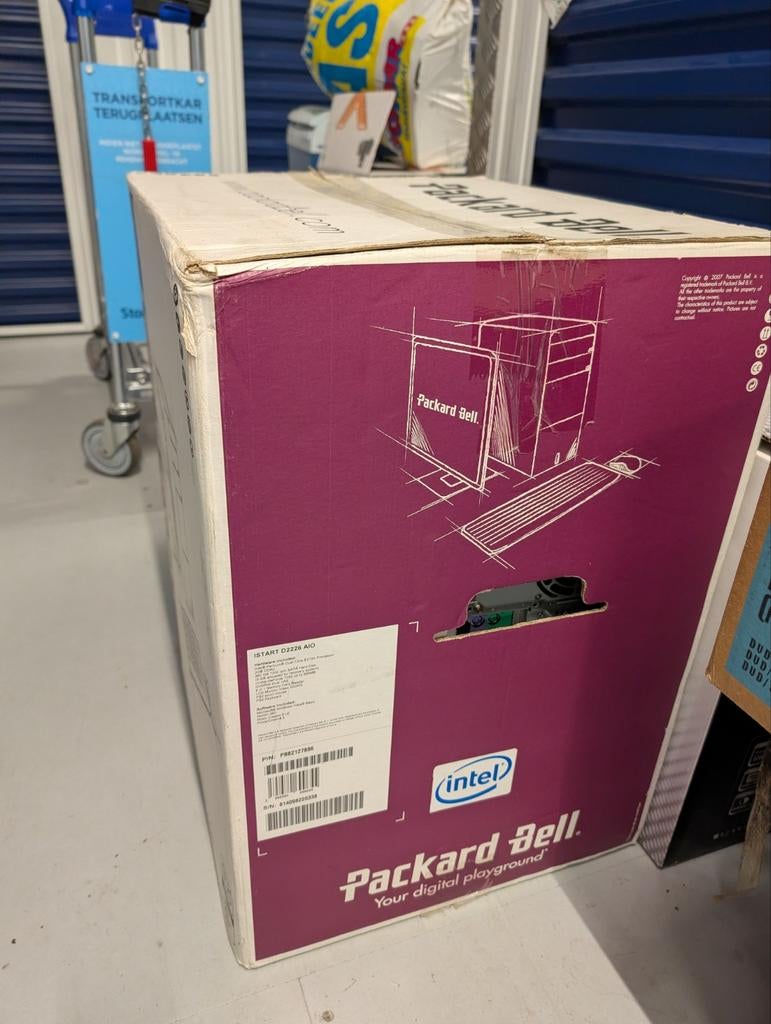 Packard Bell iSTART D2226 AIO Desktop PC - Nieuw in doos, Met monitor, Minder dan 4 GB, Minder dan 2 Ghz, Nieuw