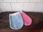 vintage washandjes, roze & blauw leuk setje van twee, France, Ophalen