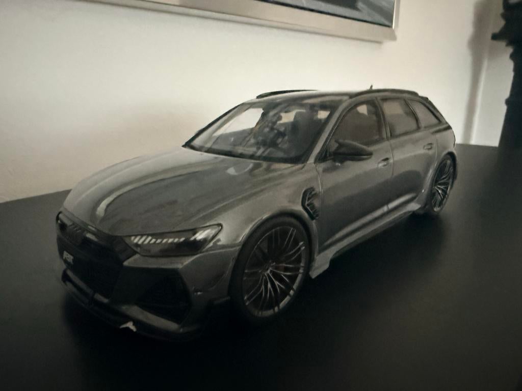 Audi RS6 ABT Miniatuurmodel - Grijs, Ophalen, Zo goed als nieuw, Auto, Overige merken